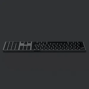 Satechi X3 trådlöst tangentbord med nordisk layout, numerisk knappsats och tunn svart design