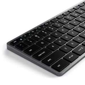 Satechi W3 kabelanslutet bakgrundsbelyst tangentbord med US layout, lågprofiltangenter och numerisk knappsats för Mac och iOS
