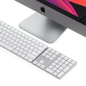 Satechi kabelloser erweiterter Ziffernblock in Silber, mit Bluetooth-Verbindung, Pfeiltasten und USB-C-Ladefunktion