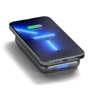 Satechi Duo Wireless Charger Stand, älypuhelin kallistetussa lataustelakassa, lataus 76 %