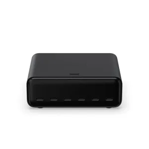 Satechi ChargeView 240W-skrivbordsladdare med sex USB-C-portar och Space Black-finish för skrivbordet
