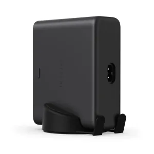 Satechi ChargeView 240W-bordsladdare i ett vertikalt stativ, matt svart med SATECHI-märkning