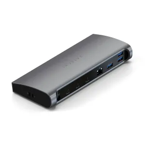 Satechi Thunderbolt 4 -telakka, jossa on useita USB-, Ethernet- ja latausportteja kompaktissa työpöytäkeskittimessä