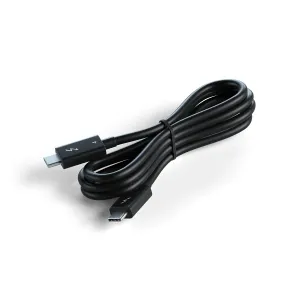 Satechi Thunderbolt 4 -telakan USB-C-kaapeli, kelattu musta kaapeli kahdella USB-C-liittimellä