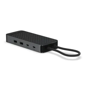 Satechi ExtendView USB4-Multiportadapter in Space Black mit USB-A- und USB-C-Anschlüssen sowie zwei geflochtenen Kabeln