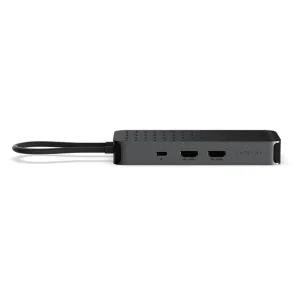 Satechi ExtendView USB4 Dual-HDMI-Multiport-Adapter mit fest angebrachtem Kabel und 4K-60-Hz-Anschlüssen