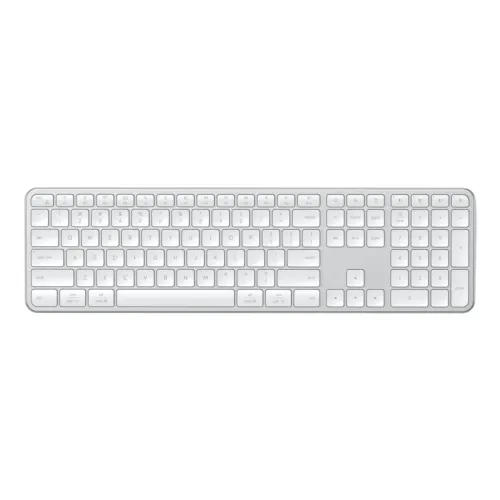Satechi EX3 Slim Wireless Keyboard med nordisk layout - flera anslutningar för effektivt skrivande - Silver