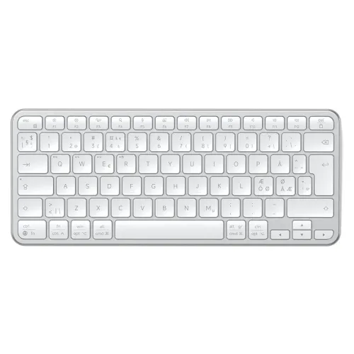 Satechi EX1 Slimmat trådlöst tangentbord med nordisk layout - Ansluter till fyra enheter - Silver