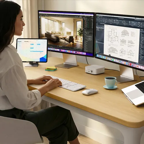 Satechi Thunderbolt 5 CubeDock med SSD-kabinett - dokkingstasjon med flere porter