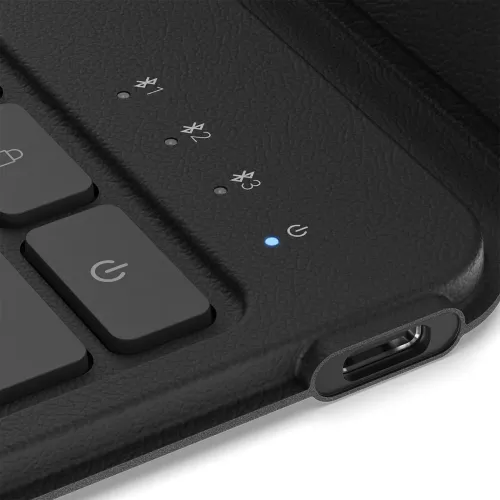 Satechi OntheGo™ klaviatuur koos statiiviga Nordic Layout -Vahejuhtmevaba ühendus kolmele seadmele Bluetooth - Must