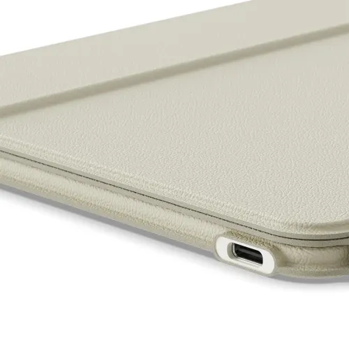 Satechi OntheGo™ Klaviatūra su stovu Nordic Layout - Trijų įrenginių perjungimas Bluetooth - Smėlis