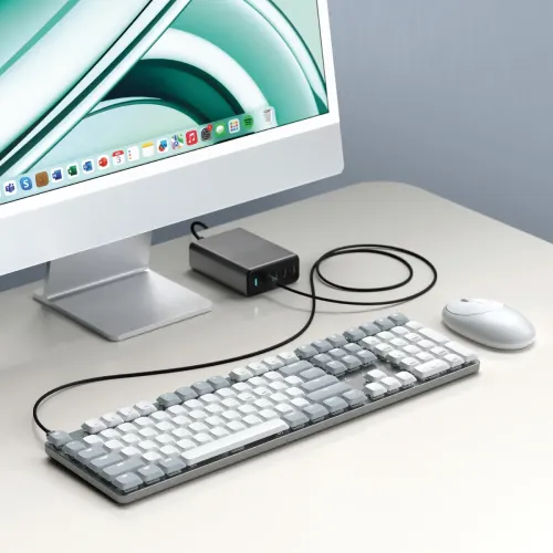 Satechi SM3 schlanke mechanische Bluetooth-Tastatur mit Vollformat-Layout mit 108 Tasten und Ziffernblock