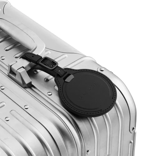 Satechi FindAll™ Bagasjelapp i vegansk skinn med Find My - Finn bagasjen med mobilapp Apple  - Svart