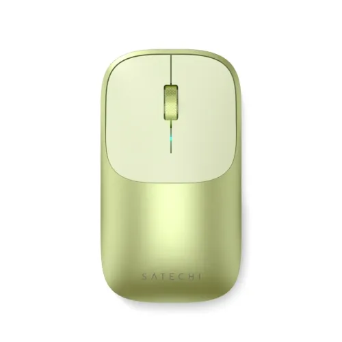 Satechi Slim EX Wireless Mouse i Citrus, ergonomisk Bluetooth-mus med USB-C-mottagare för Mac, iPad och mer
