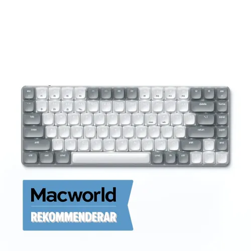 Satechi sM1, slimmat mekaniskt trådlöst tangentbord med Mac-liknande tangenter och lågprofilerade grå tangenthattar