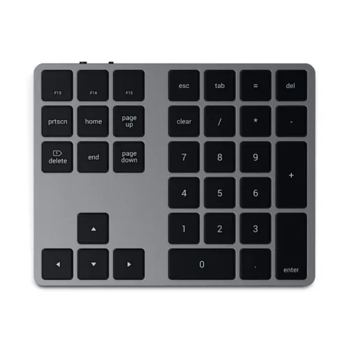 Satechi trådløst numerisk tastatur i spacegrå med Bluetooth, navigationstaster og numerisk tastatur