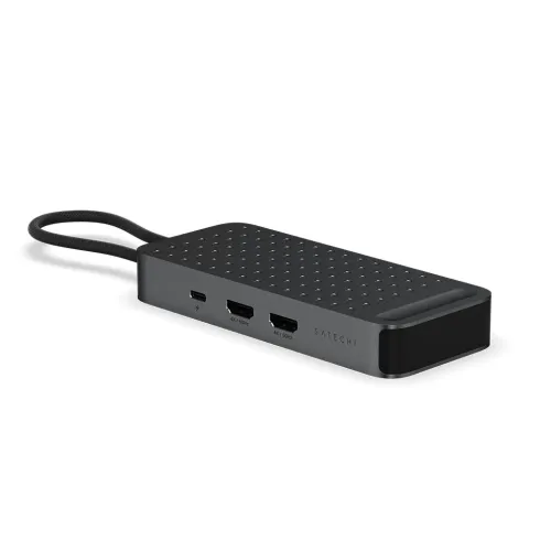 Satechi ExtendView USB4 Dual-HDMI-Adapter mit fest angebrachtem Kabel, USB-C-Anschluss und 4K/60Hz-HDMI-Anschlüssen