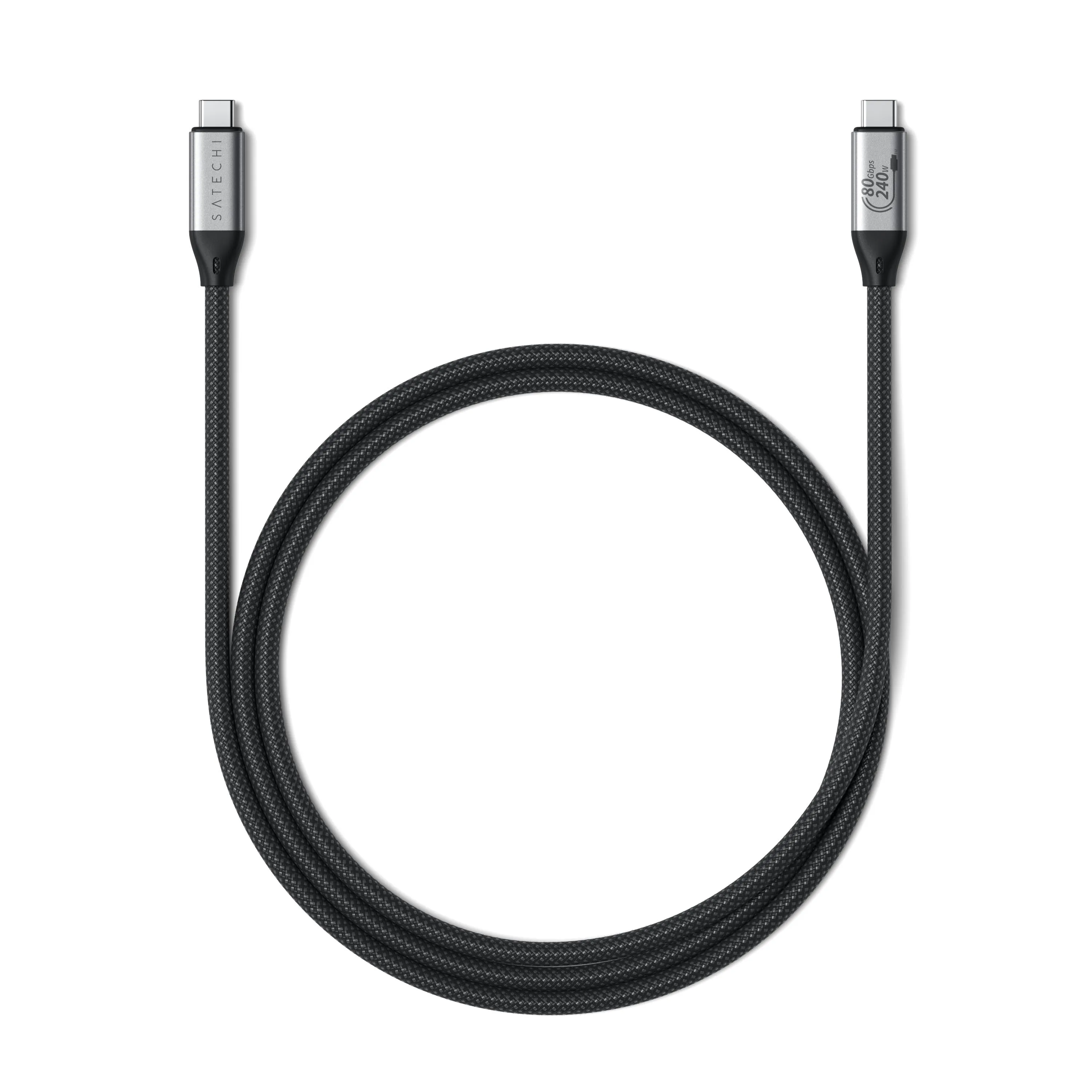 Satechi uSB4 Pro V2 cable 1.2 m - Fast data transfer and powerful charging - Black