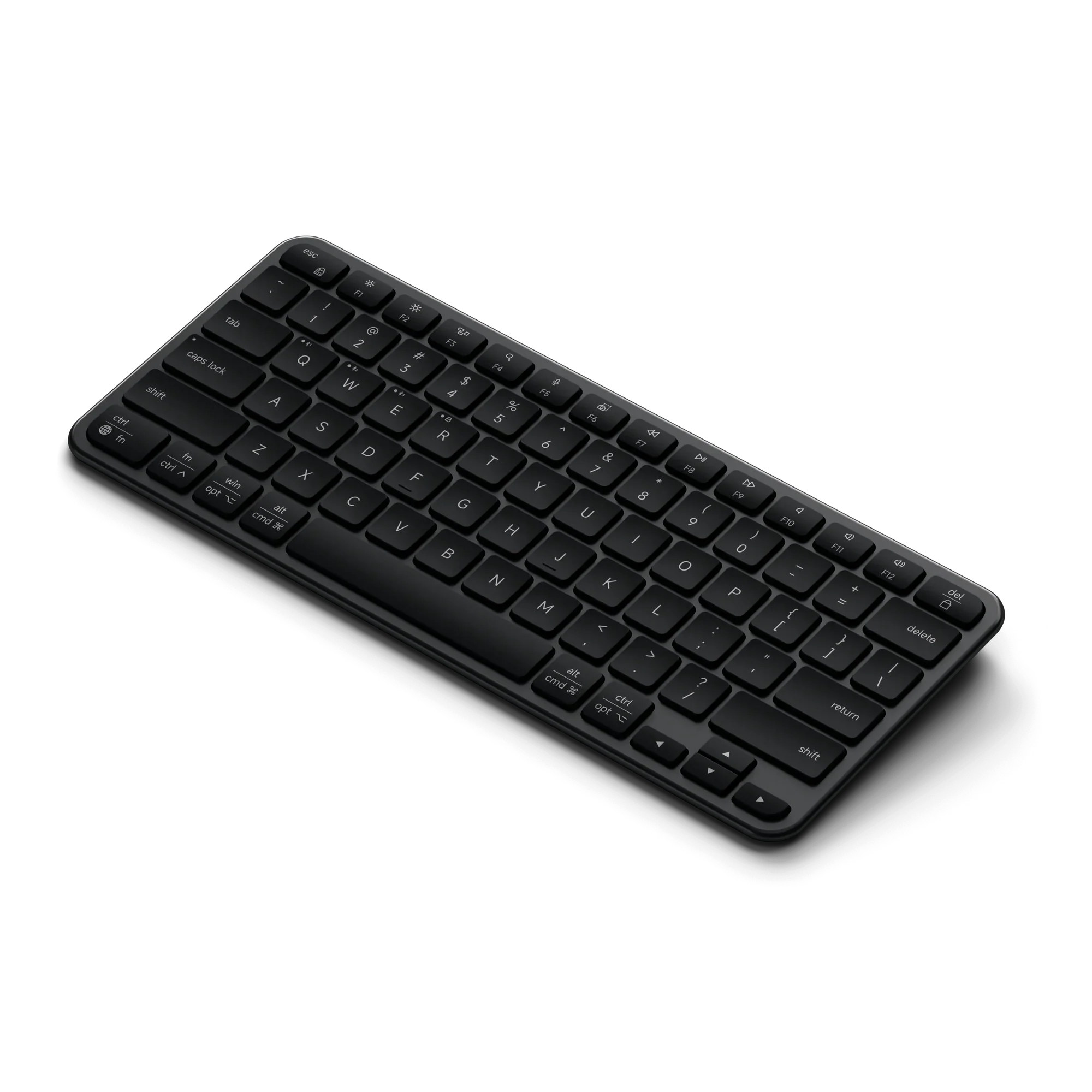 Satechi EX1 Slankt trådlöst tangentbord med amerikansk layout – Bluetooth och USB-C-dongel för anslutning - Space Black