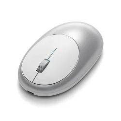 Satechi M1 Bluetooth Silver Mouse with Type-C charging and ergonomic design for Mac and Windows.