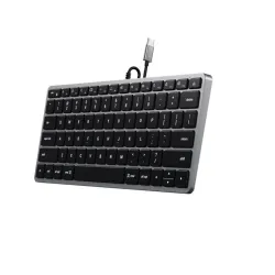 Satechi W1 USB-C-tastatur med ledning til Mac og iOS med baggrundsbelyste taster og slankt design.