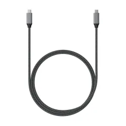 High-speed Satechi USB4 USB-C to USB-C cable with 8K video output and 100W fast charging for devices.