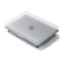 Clear Satechi Eco Hardshell Case for 2022 MacBook Air M2 providing sleek, durable, and 360-degree protection.