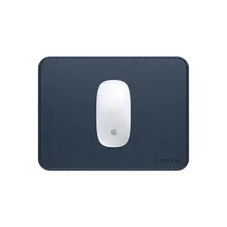 Satechi Vegan-Leather Premium Mousepad in Blue, eco-friendly, durable, water-resistant, easy cleanup, smooth mouse movement