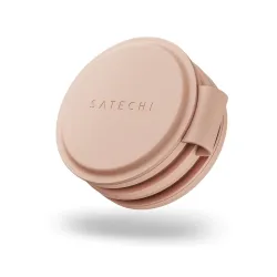 Satechi OntheGo 3-in-1 langaton latauslaite Desert Rose -värissä iPhonelle, Apple Watchille ja AirPodseille tyylikkäällä kannettavalla muotoilulla ja nopealla latauksella.
